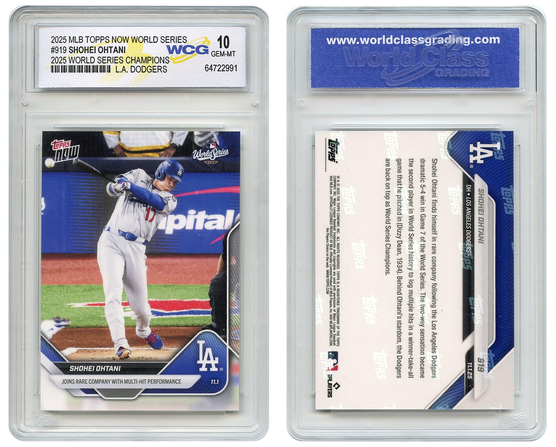 Amazon.com: 2025 Topps Now SHOHEI OHTANI Los Angeles Dodgers 2025